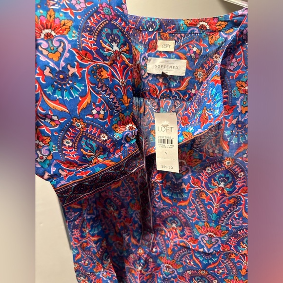 NWT Loft blouse multi color size small - Picture 2 of 3